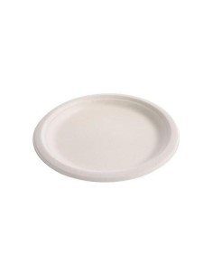 PLATO CAÑA DE AZUCAR BLANCO 22CM  PAQ  50UDS