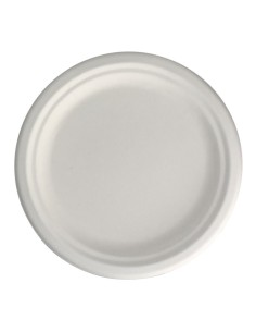 PLATO CAÑA DE AZUCAR BLANCO 22CM  PAQ  50UDS  2