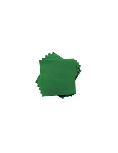 SERVILLETA 20X20 VERDE OSCURO P-P/30PAQ -CAJA 100U