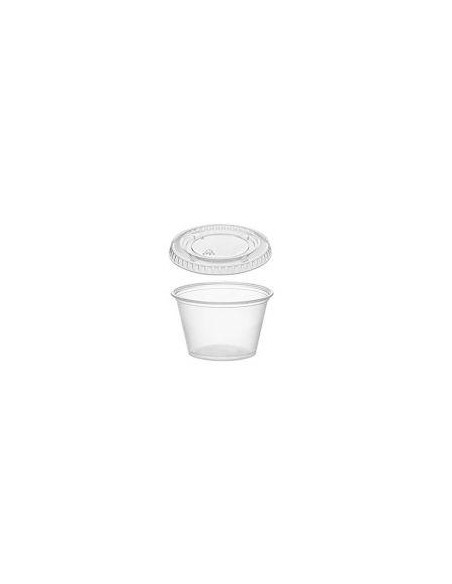 TAPA PLANA CERRADA SALSERO PET 1OZ   PAQ  100UD  TAPA PLANA CERRADA SALSERO PET 1OZ   PAQ  100UD