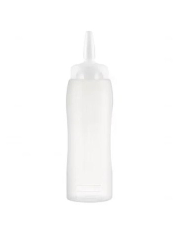 BOTELLA PARA SALSA 750ML BLANCO C/TAPON   1 UND