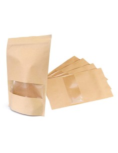 BOLSA PAPEL VENTANA PLAST  20 10X30 CA10 PAQ  50U