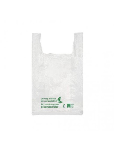 BOLSA CAMISETA 30X40 COMPOSTABLE  200UND 