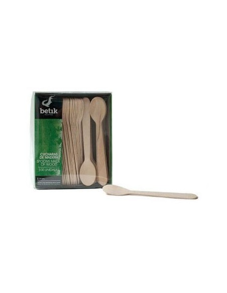 CUCHARILLA MADERA 11CM  PAQ 100UDS  CUCHARILLA MADERA 11CM  PAQ 100UDS