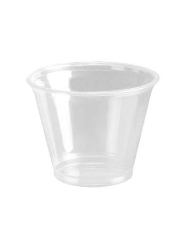 VASO PET BAJO - 9OZ  266ML  92MM  PAQ 100 UDS 