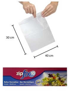 BOLSA CIERRE ZIP 30X40 CAJA 15R  R10SERV