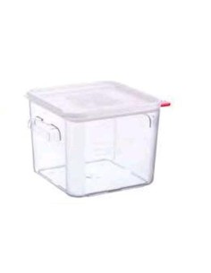 RECIPIENTE TRANSP  C/TAPA 235X235X190MM 6L  1UND