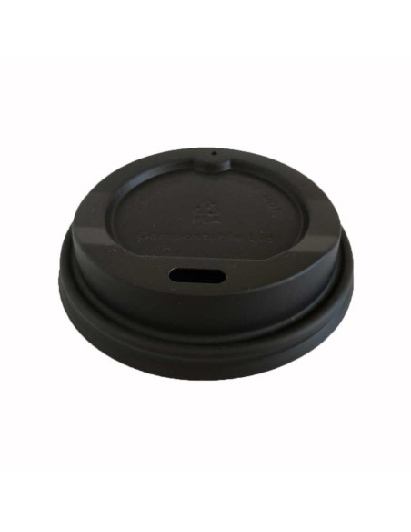 TAPA PS PARA VASO 4OZ NEGRA  TIRA 50UDS 