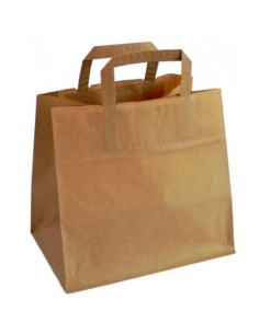 BOLSA ASA PLANA KRAFT 26X26 17 CAJA 5PAQ  50 UNDS