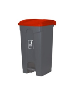 CUBO PEDAL TAPA ROJA  87 LITROS 2
