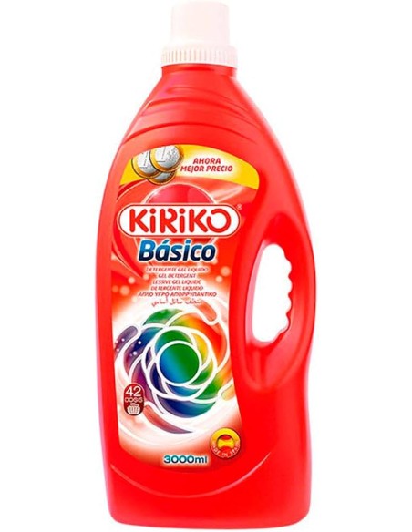 NASE Canarias | Detergente líquido Lavadora Kiriko | 3L x 1 Und NASE Canarias | Detergente líquido Lavadora Kiriko | 3L x 1 Und