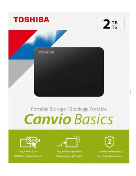 DISCO DURO EXTERNO 2TB 2 5  USB 3 0 CANVIO BASICS 