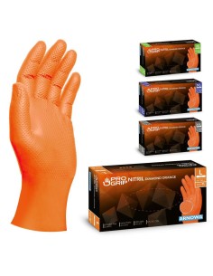 GUANTE NITRILO EXTREME GRIP NARANJA T XL  50 UND 