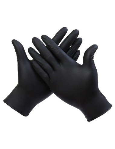 GUANTE DE NITRILO ECO TALLA L NEGRO  100UND 