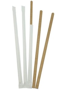 CAÑITA RECTA KRAFT ENFUNDADA  PAQ  100UD  2