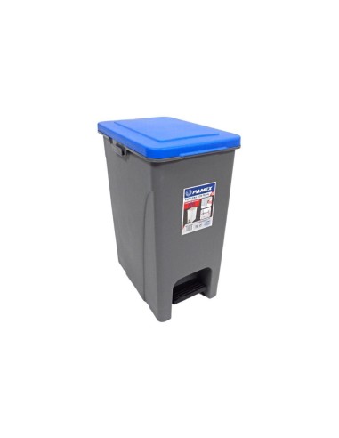 PAPELERA CON PEDAL  30 L YY-D065 AZUL  1UND 