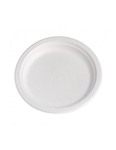 PLATO CAÑA DE AZUCAR BLANCO 26CM  PAQ  50UDS 