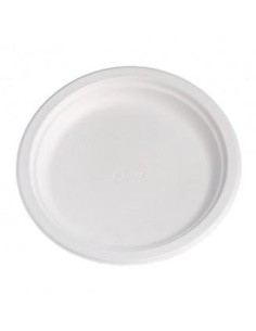 PLATO CAÑA DE AZUCAR BLANCO 26CM  PAQ  50UDS  2