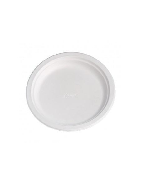 PLATO CAÑA DE AZUCAR BLANCO 26CM  PAQ  50UDS 