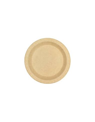 PLATO REDONDO DE CARTON KRAFT 18CM  PAQ  50UD 