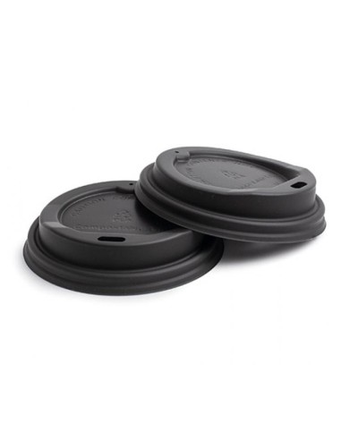 TAPA PS PARA VASO 6/7OZ NEGRA  TIRA 50UDS 