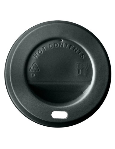 TAPA PS PARA VASO 8OZ NEGRA  TIRA 50UDS 