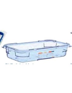 RECIPIENTE AZUL S/ BPA C/TAPA GN1/3 065MM  1 UDAD