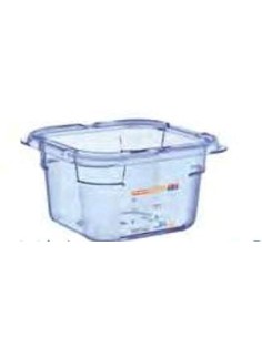 RECIPIENTE AZUL S/ BPA C/TAPA GN1/6 100MM  1 UDAD