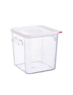 RECIPIENTE TRANSP  C/TAPA 235X235X230MM 8L  1UND