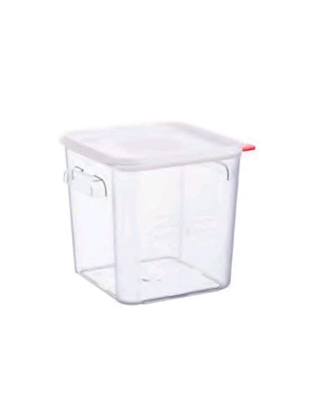 RECIPIENTE TRANSP  C/TAPA 235X235X230MM 8L  1UND 