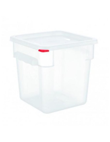 RECIPIENTE TRANSP  C/TAPA 235X235X230MM 8L  1UND 