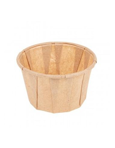 SALSERA DE PAPEL PLISADO KRAFT 0 75OZ  PAQ 250UND