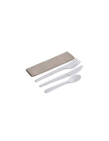 SET CUCHILLO TENEDOR CUCHARA SERV  CPLA  PAQ  50U 