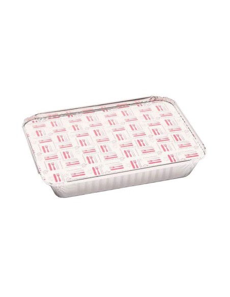 TAPA ENVASE ALUMINIO RECT  600CC  100UND 