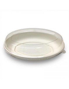 TAPA PET CUPULA PLATO OVAL 750ML CAJ 300  PAQ50UN  2