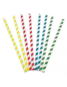 CAÑITA DE PAPEL COLORES SURTIDOS  PAQ  48UND