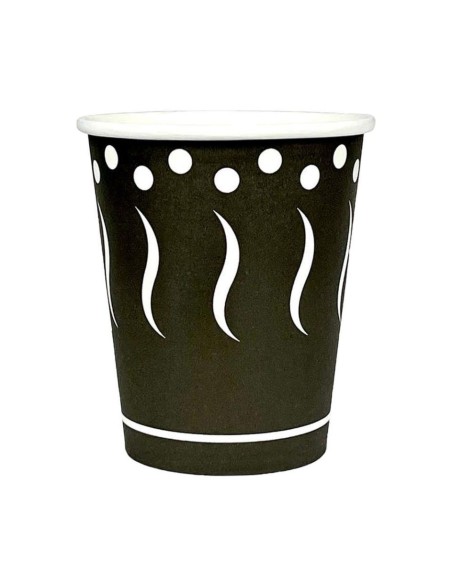 VASO CARTON 4OZ 120ML ESTAMPADO NEGRO  TIRA 50UDS  VASO CARTON 4OZ 120ML ESTAMPADO NEGRO  TIRA 50UDS