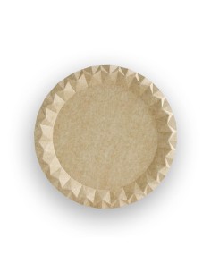 PLATO REDONDO DE CARTON KRAFT 22CM  PAQ  50UD