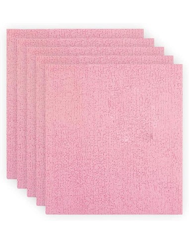 BAYETA PVAPLUS ABSORBENTE 38X35CM ROSA  PAQ 5UD