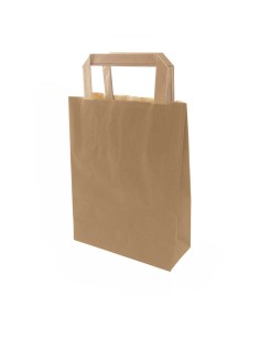 NASE Distribuciones | Bolsa asa plana kraft 22x29+10cm