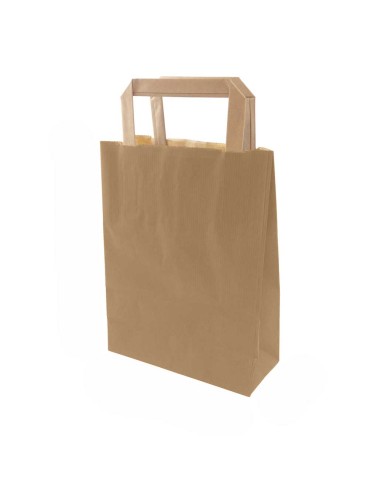 Bolsa Asa Plana Kraft 22x29+10 Caja 5paq (50 Unds)