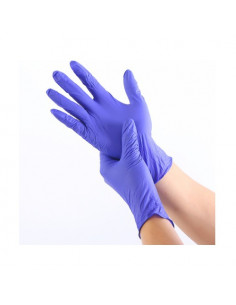 GUANTE DE NITRILO AZUL TALLA XL  100UD 