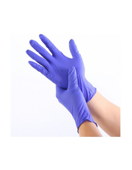 GUANTE DE NITRILO AZUL TALLA XL  100UD 