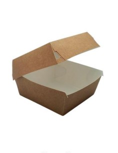 PORTA HAMBURGUESA KRAFT 155X130X80MM  TIRA 50UD  2
