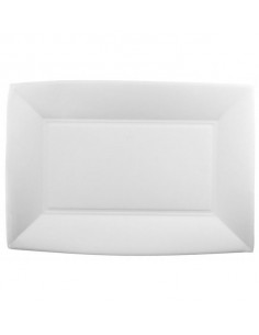 BANDEJA CAÑA DE AZUCAR BCO 20x14 5CM CAJA 10PAQ
