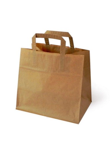 BOLSA AMERICANA DE PAPEL KRAFT 22X37 14CM  250UDS 