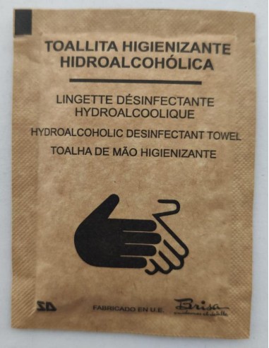 TOALLITA DESINF  GEL HIDROALCOHOLICO 70    50UND 