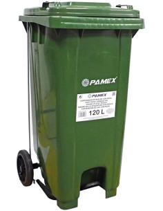 CONTENEDOR CON PEDAL YY-120C 120L VERDE