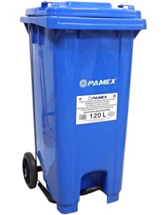CONTENEDOR CON PEDAL YY-120C 120L AZUL 2