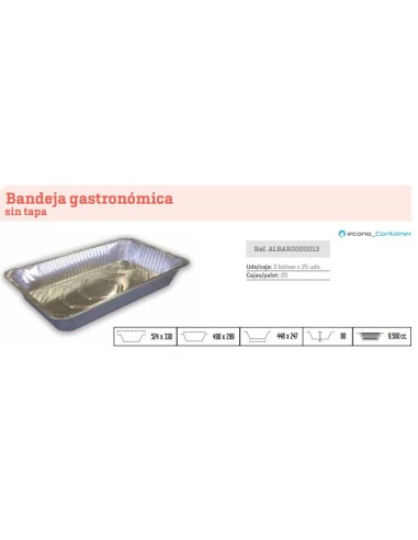 BANDEJA DE ALUMINIO 9500CC